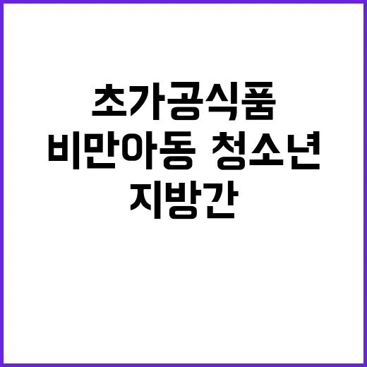 초가공식품 비만 아…