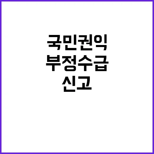 부정수급 신고 국민…