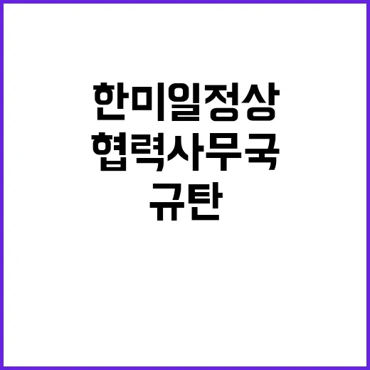 한미일 정상 협력사…