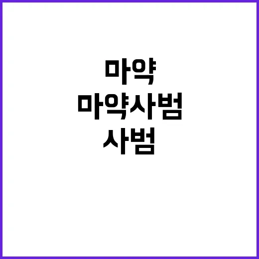 마약 사범 작년 단속 2만 7600명! 왜?