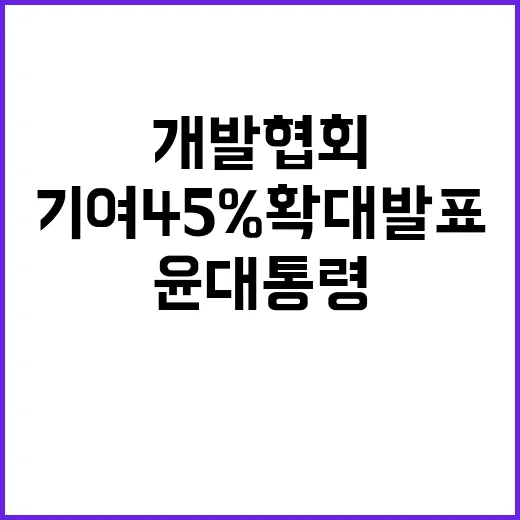 개발협회 윤 대통령…