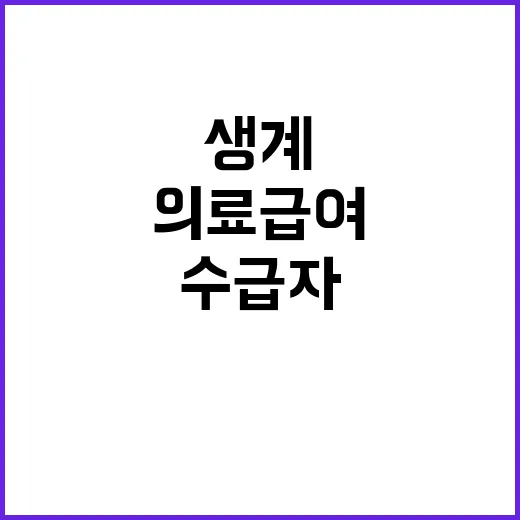 자동차재산 기준 완화 생계·의료급여 수급자 구제!