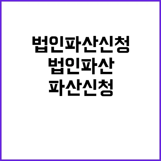 법인 파산 신청 4월 이후 감소세 나타났다!