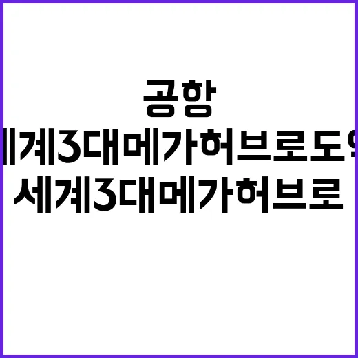 공항 세계 3대 메…