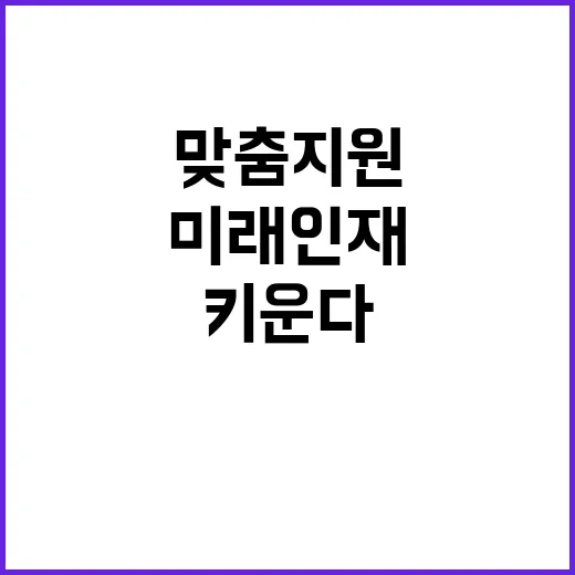 과학기술 맞춤 지원으로 미래 인재 키운다!