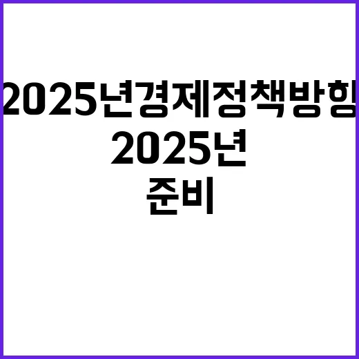 2025년 경제정책…