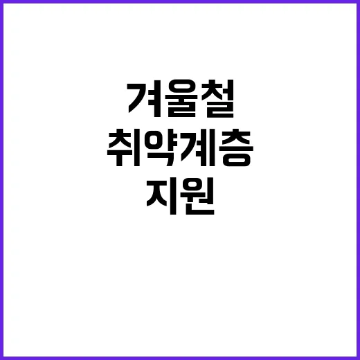 겨울철 자연재난 정…