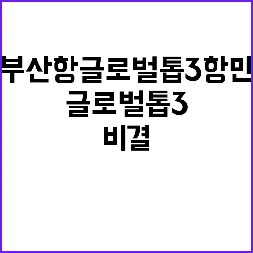 부산항 글로벌 톱3…