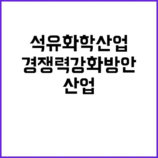 석유화학산업 경쟁력 강화 방안 세부 내용 미확정!