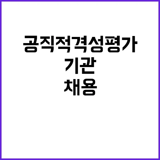 공직적격성평가 모든 기관 채용에 필수 조건!