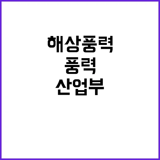 해상풍력 생태계 건강 산업부의 노력 공개!