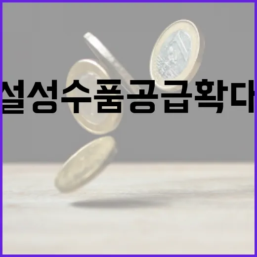 설 성수품 공급 확대 국민부담 최소화 위한 노력