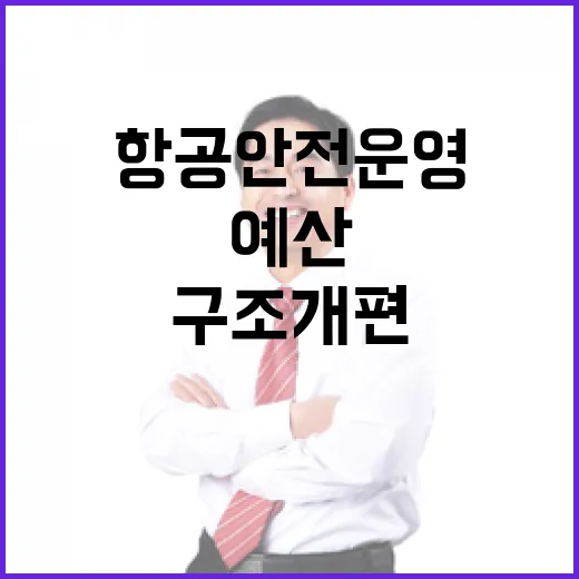 항공안전운영 예산 구조 개편 사실은 이렇다!