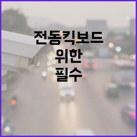 전동킥보드 필수 수…