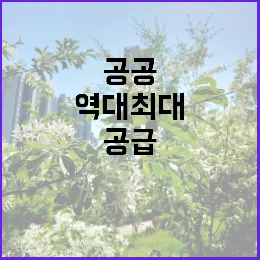 공공 공급 역대 최대 25만2000가구 청약 소식!