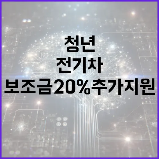 전기차 청년 보조금 20% 추가 지원의 혜택!