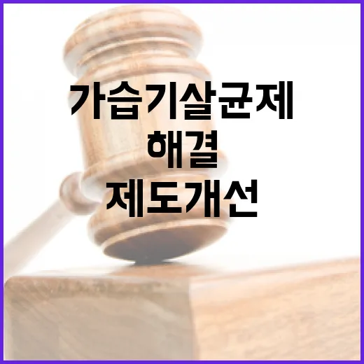 가습기살균제 해결 환경부 제도개선 발표!