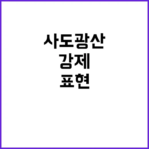 사도광산 강제 표현…