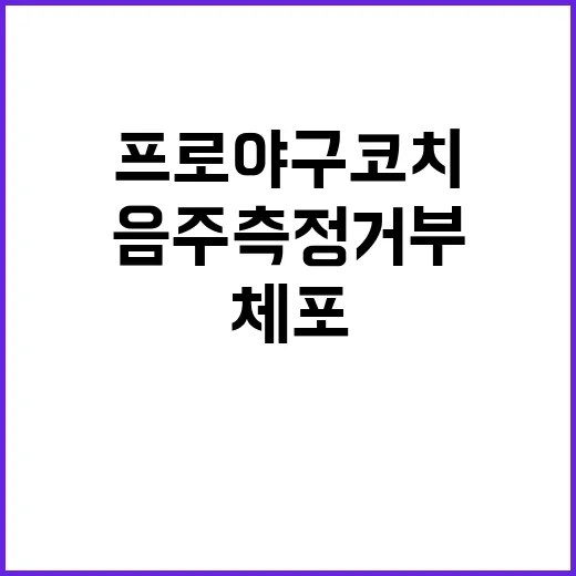 프로야구 코치, 음…