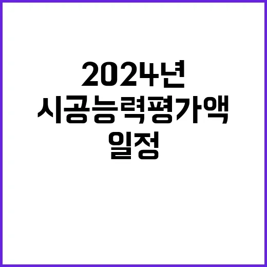 국토부, 2024년 시공능력평가액 발표 일정 공개!