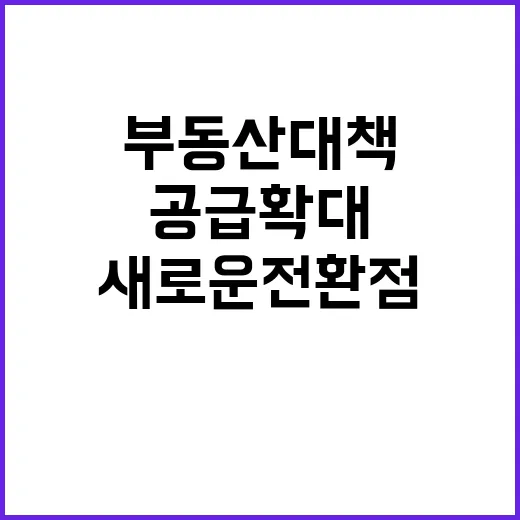 부동산 대책, 투기·공급 확대의 새로운 전환점