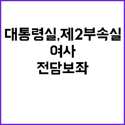 대통령실, 제2부속…