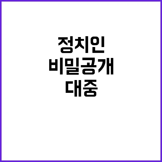 청년 정치인, 대중 사랑받는 비밀 공개!