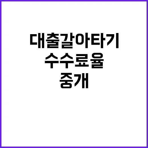 ‘대출 갈아타기’ 3개사 중개수수료율, 충격의 사실!