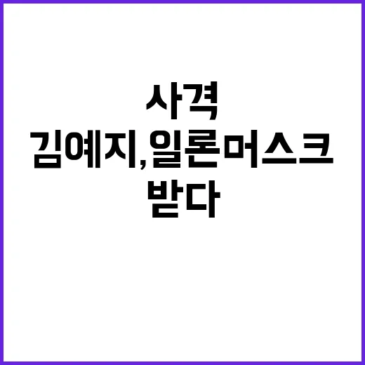 사격 김예지, 일론…