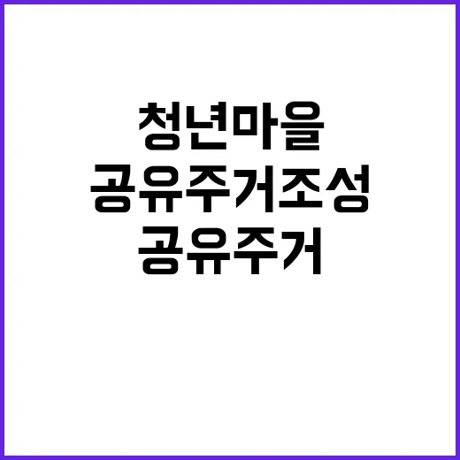 청년마을, 의성·군산·공주 공유주거 조성 시작!