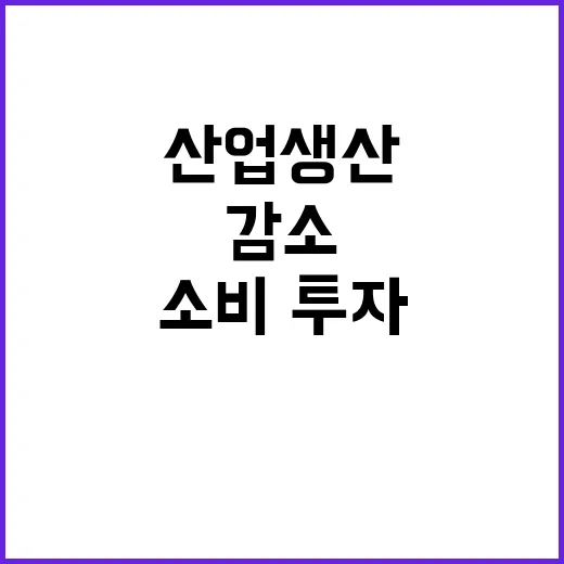 산업생산 감소, 소…