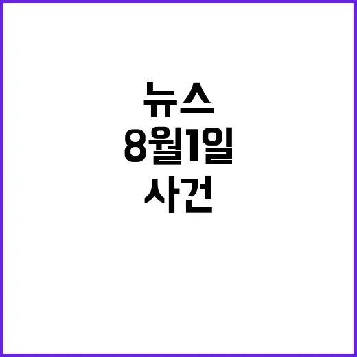 뉴스투나잇 8월 1일 놀라운 사건들 공개!