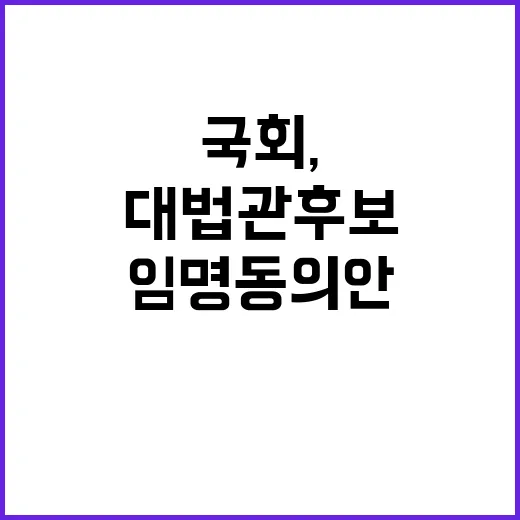 국회, 대법관 후보 임명동의안 찬성으로 통과!