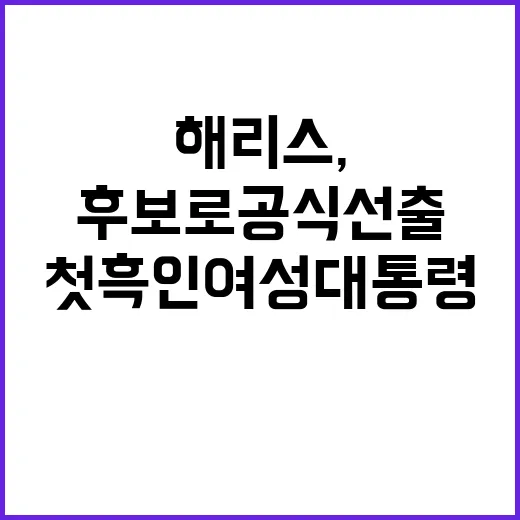 해리스, 첫 흑인 …