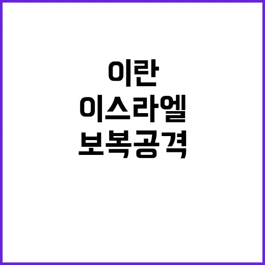 이란, 이스라엘 보…