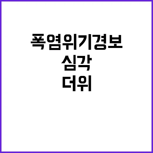 폭염 위기 경보 