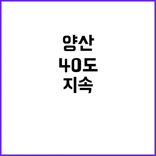 양산 40도 초더위…