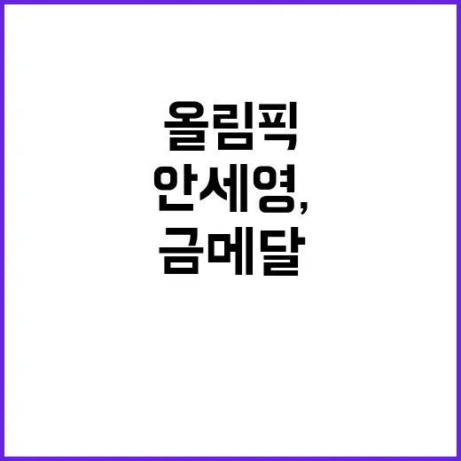 안세영, 올림픽 금메달 꿈의 '낭만엔딩' 가능성!