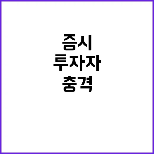 증시 충격, 투자자…