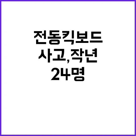 전동킥보드 사고, 작년 사망자 수 24명!