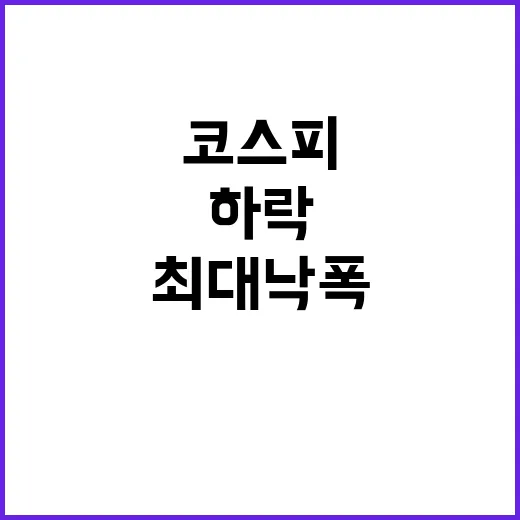 역대 최대 낙폭! …