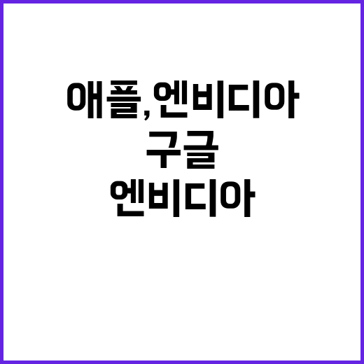 구글, 애플, 엔비디아의 비밀 전략 공개!