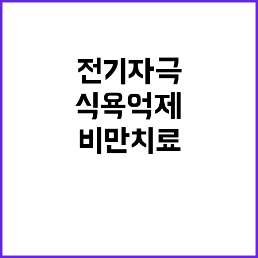 비만 치료, 전기 자극이 식욕 억제한다!