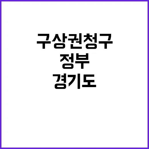 경기도지사, 정부 구상권 청구 가능성 언급!