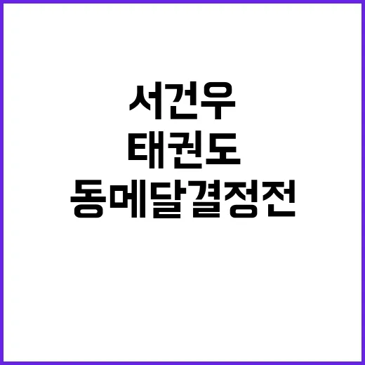 태권도 서건우 동메…