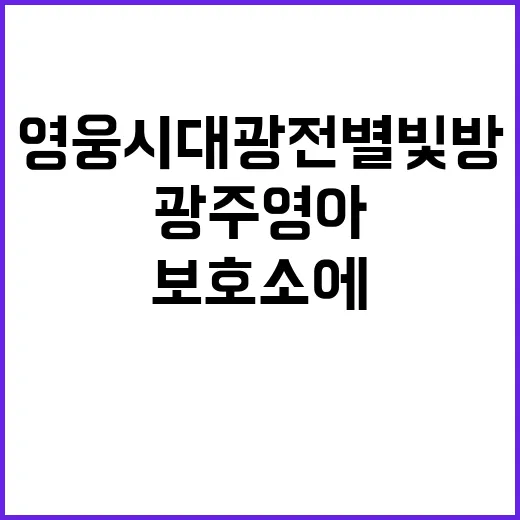 영웅시대광전별빛방 광주 영아 보호소에 기부!