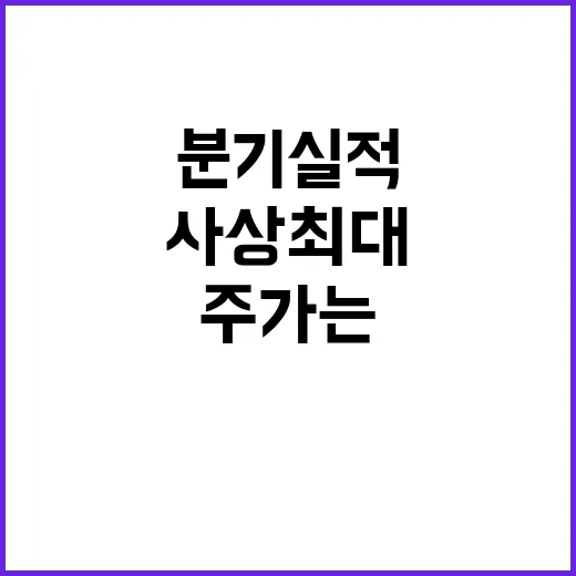 사상 최대 네이버 분기 실적 주가는 어떻게?