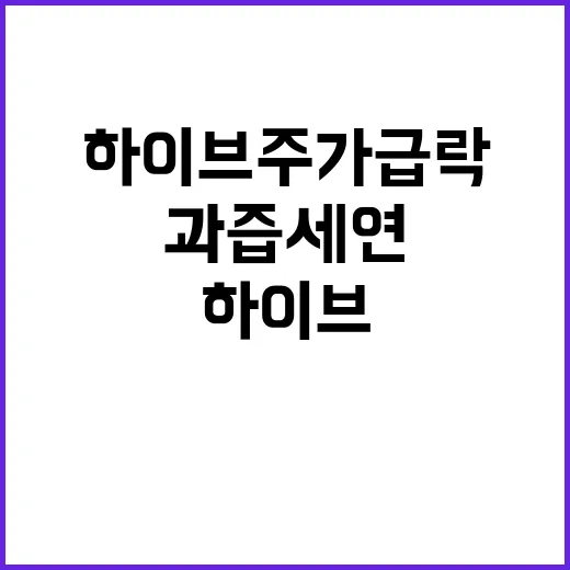 하이브 주가 급락 과즙세연 인플루언서 대박?