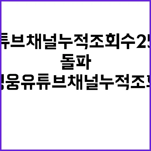 임영웅 유튜브 채널 누적 조회수 25억 돌파!