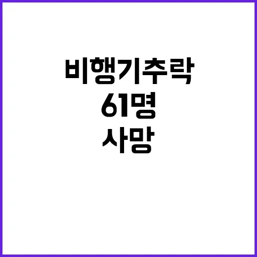 비행기 추락 61명…